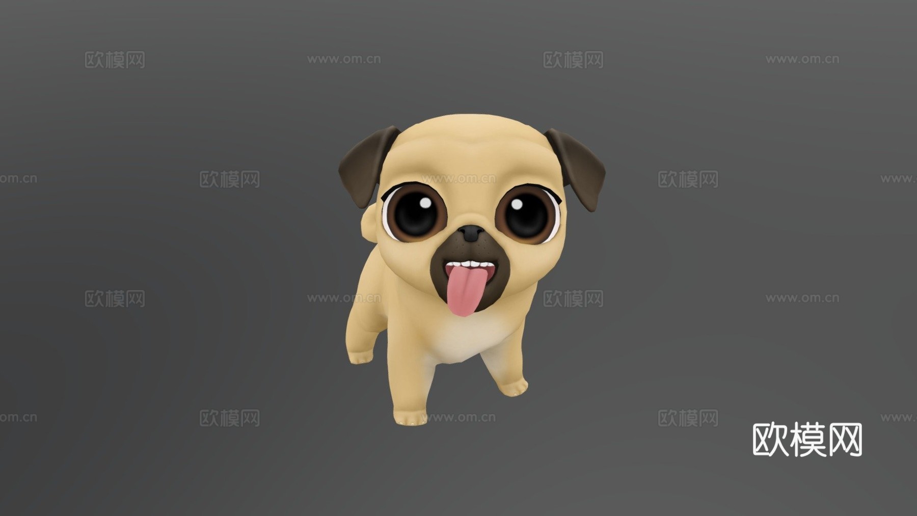 巴哥犬路易su模型