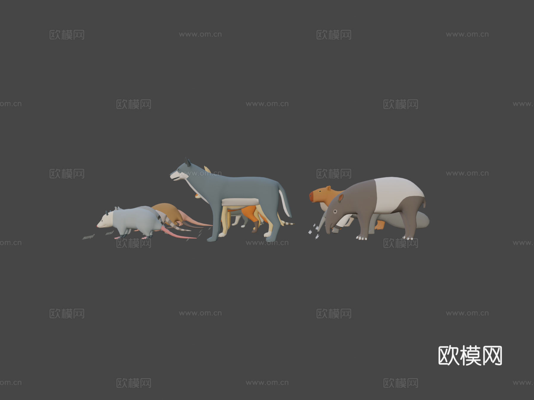 动物包中型野兽su模型