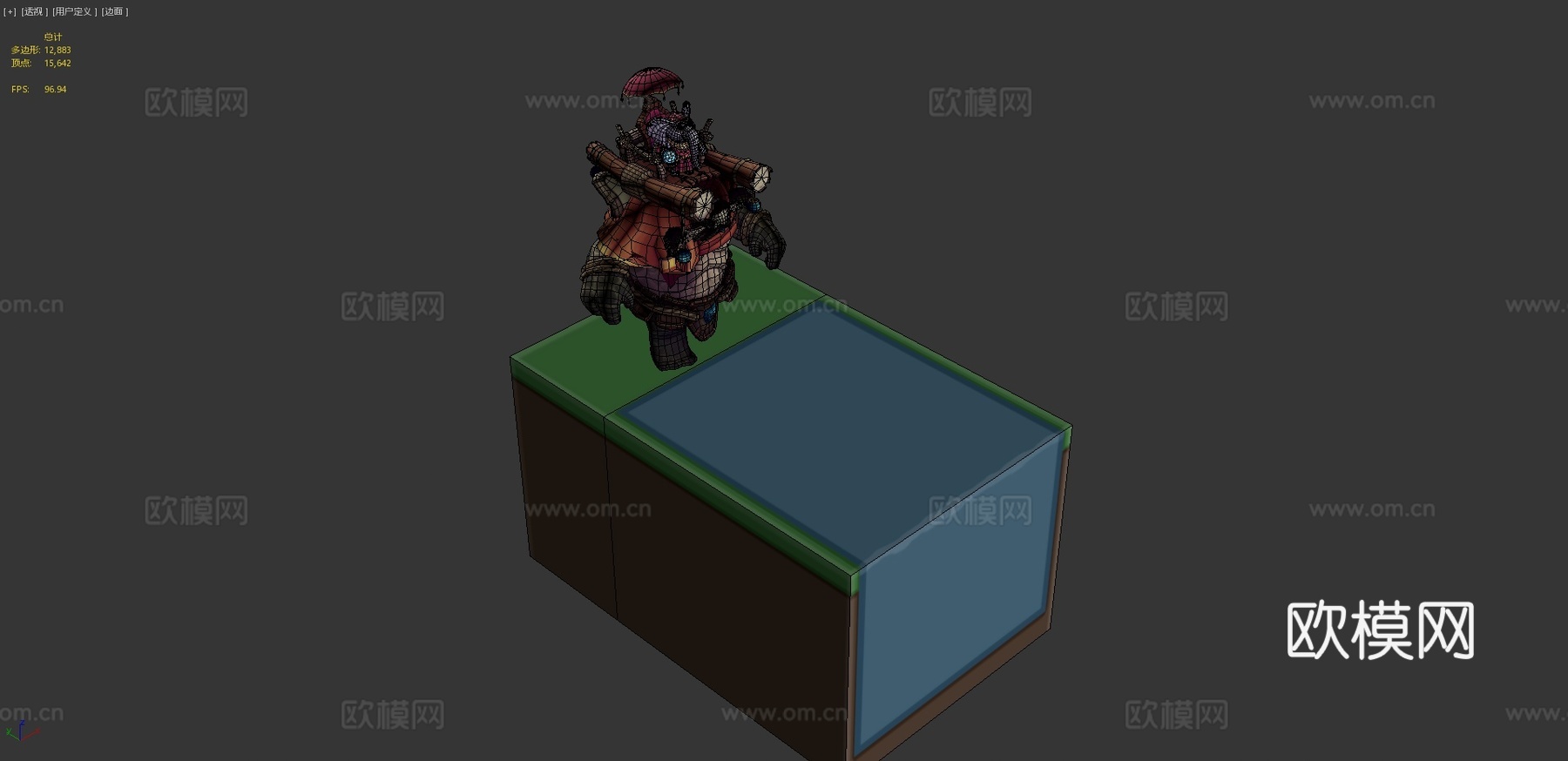 艾莉与哈根潜水动画su模型