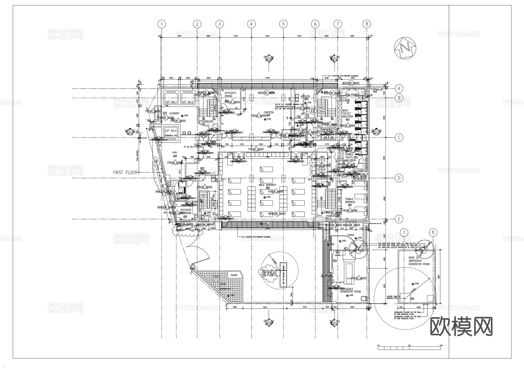 平面布置图cad施工图