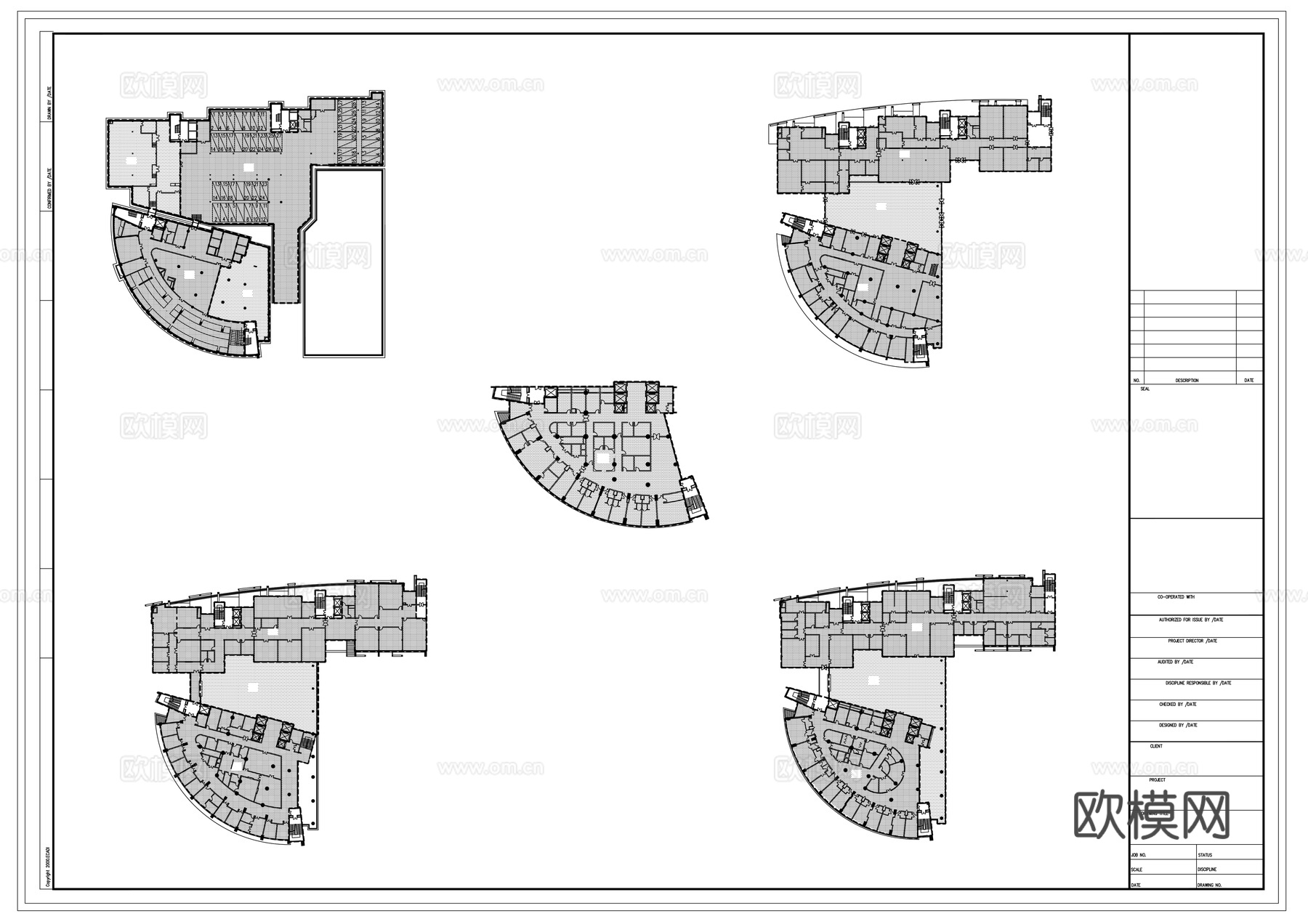 防火分区cad施工图下载