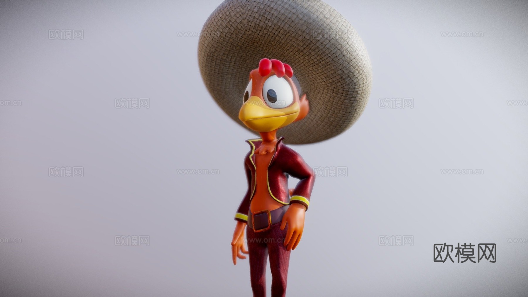 粉丝艺术潘奇托手枪迪士尼角色su模型