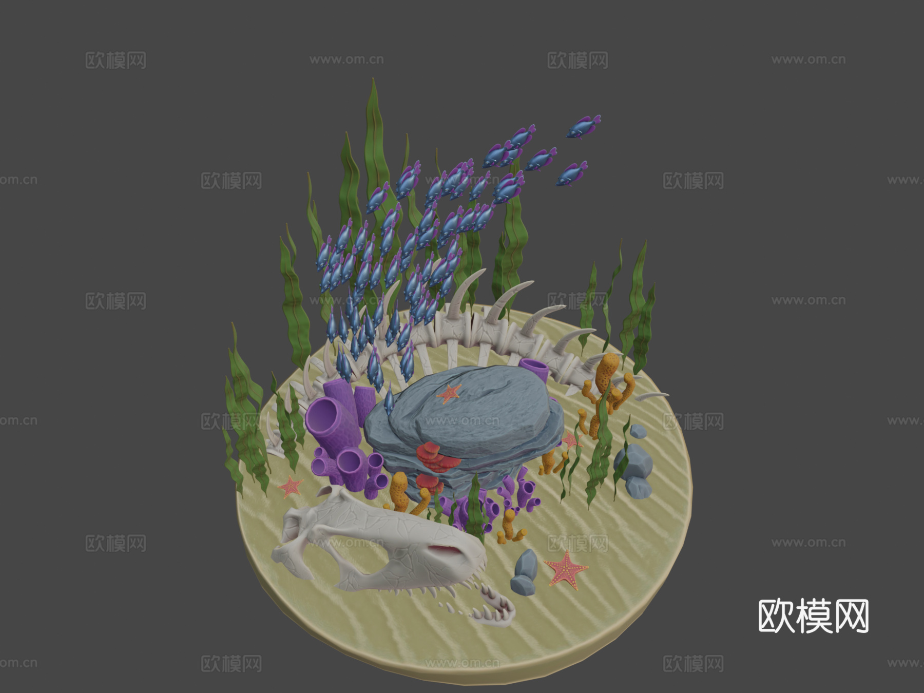 水下环境su模型下载（渲染图8）