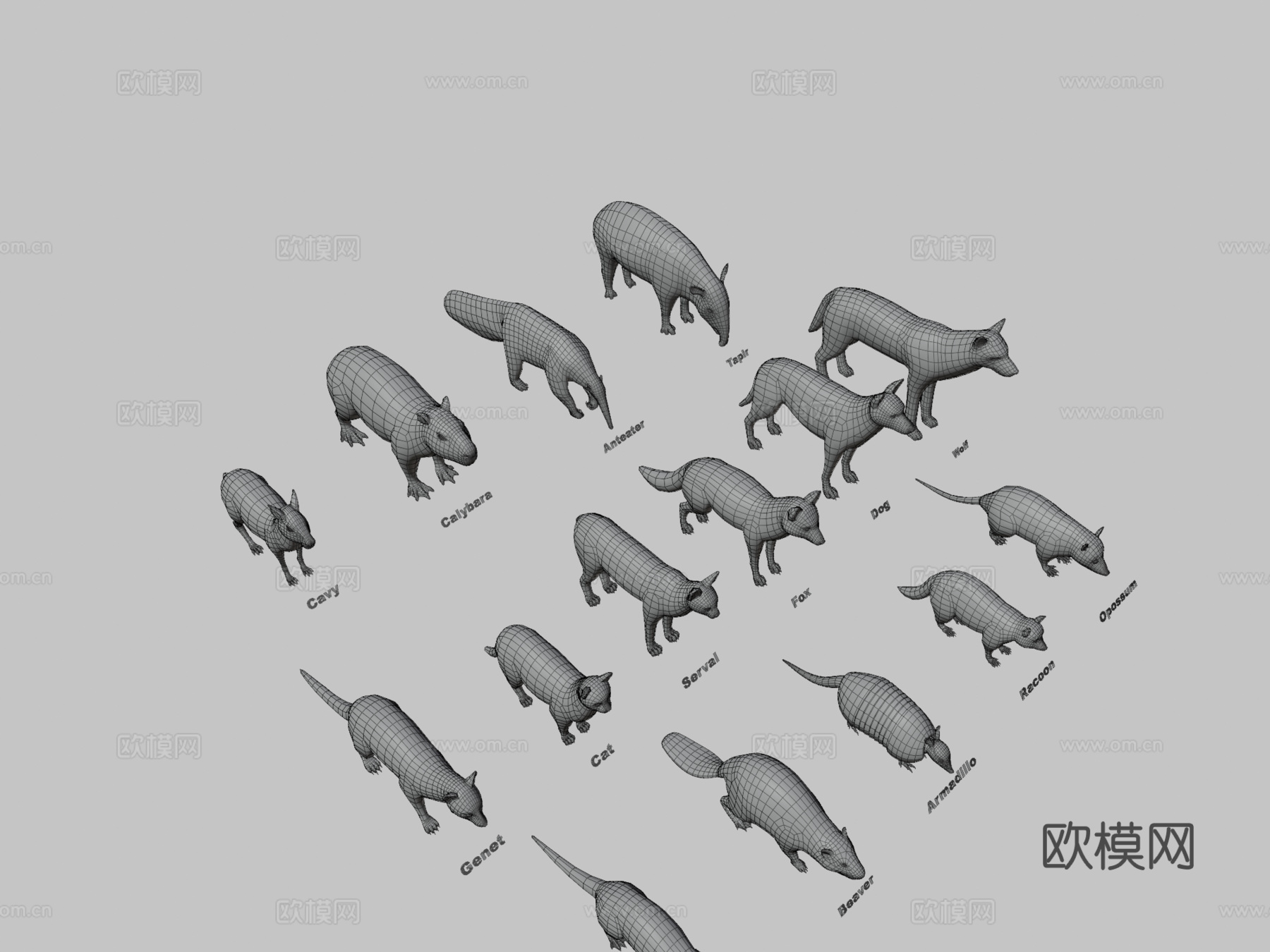 动物包中型野兽su模型