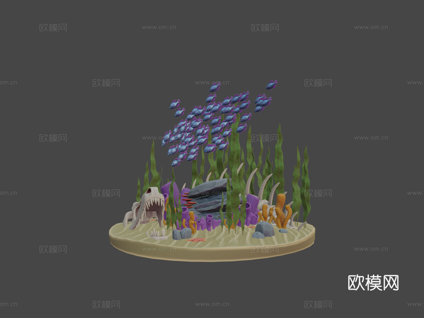 水下环境su模型下载（渲染图6）
