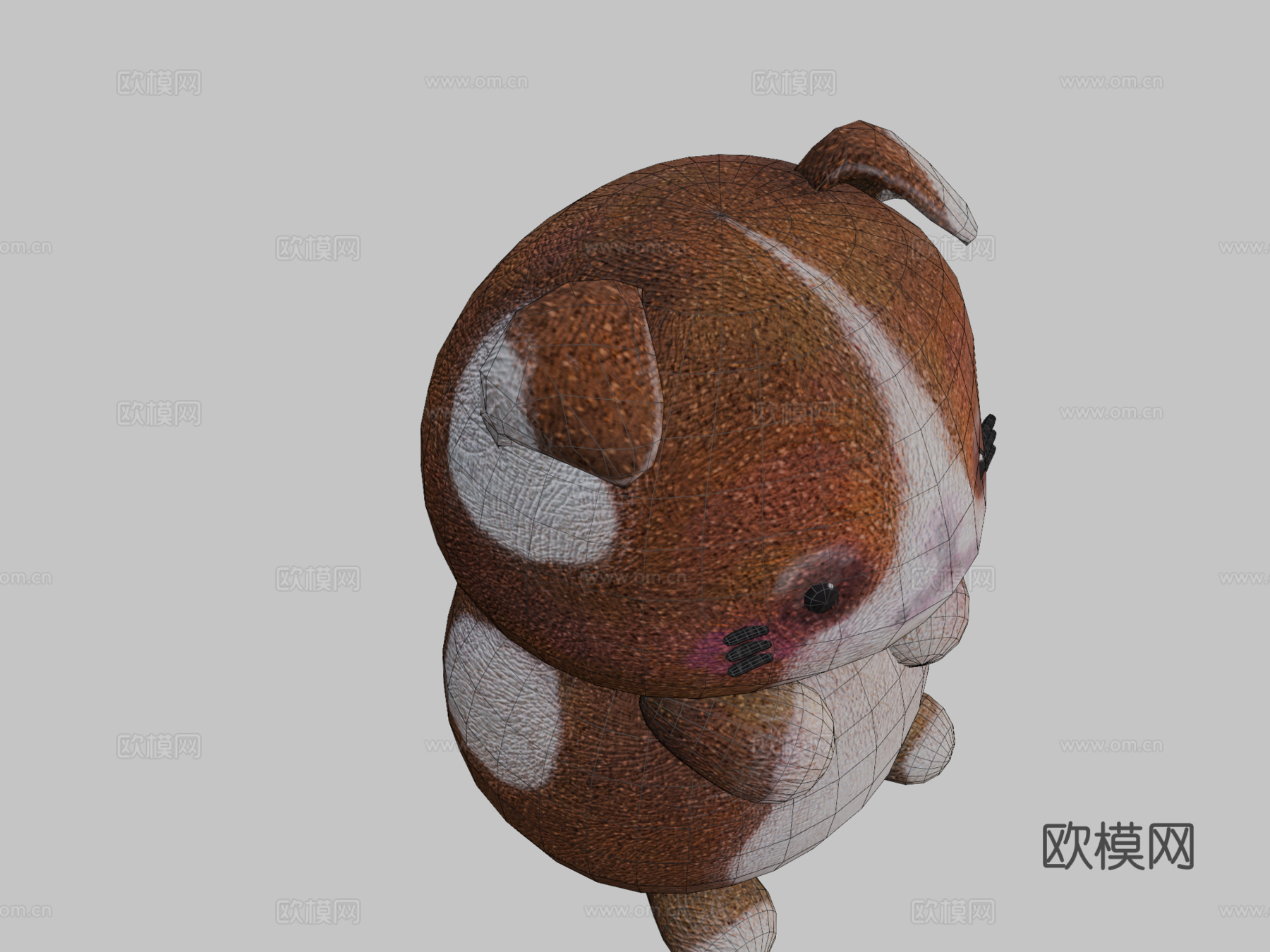 可爱胖狗su模型