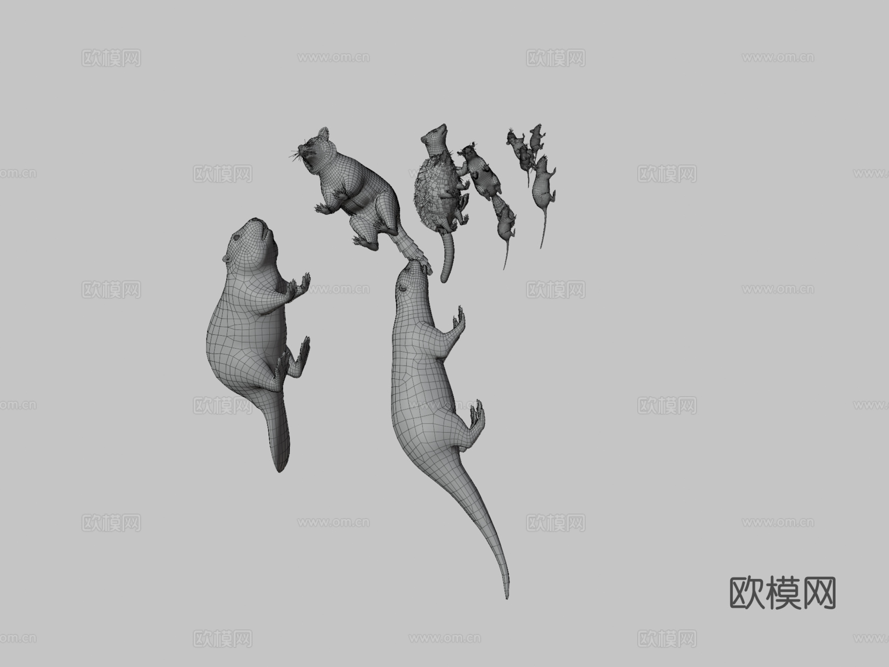 小型动物套装su模型