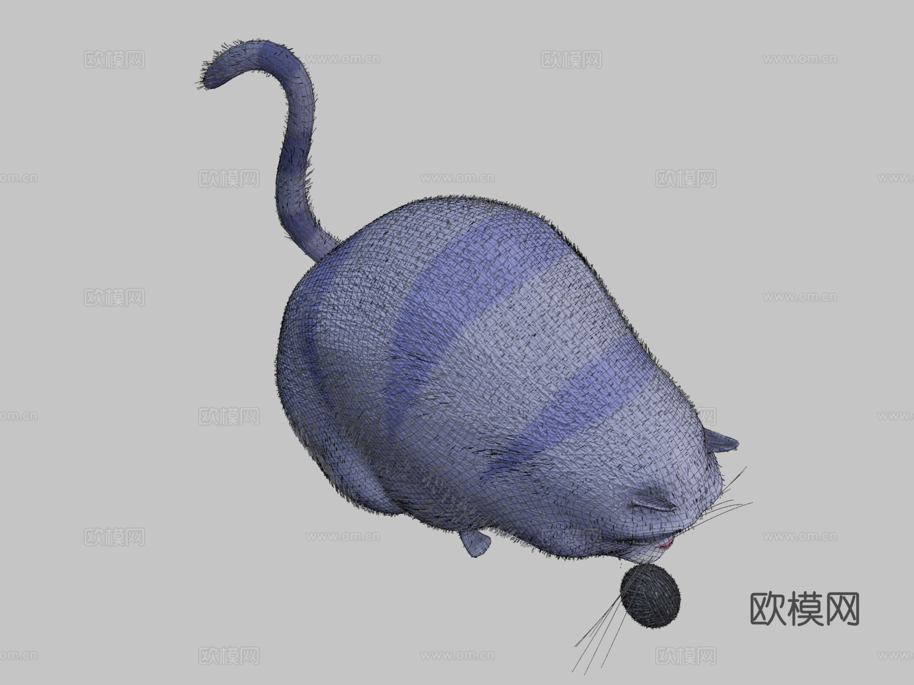 卡通猫su模型下载（渲染图2）