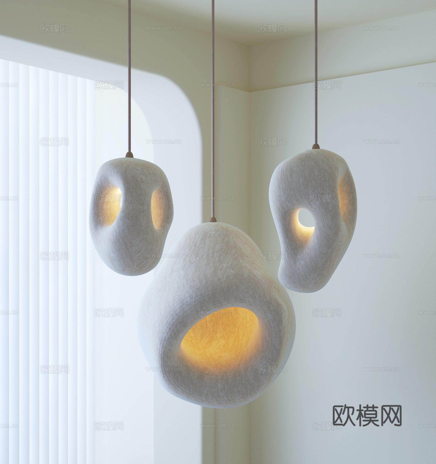 诧寂吊灯su模型