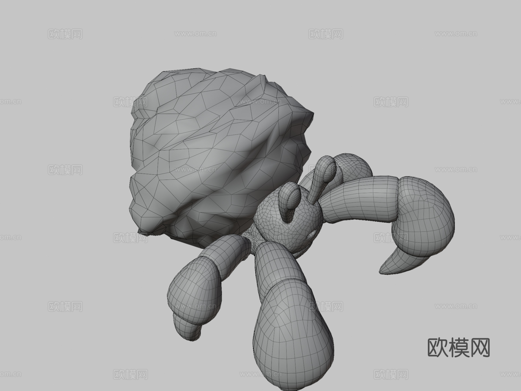 寄居蟹su模型下载（渲染图3）