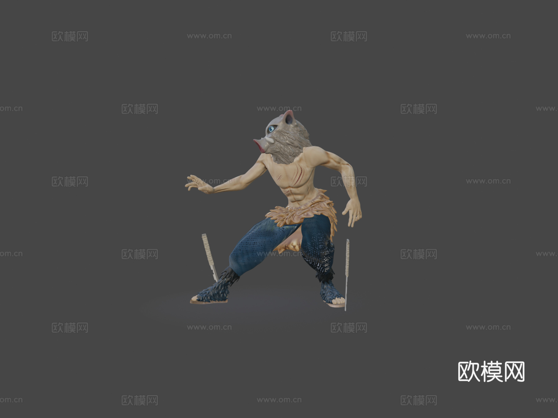 嘴平伊之助su模型