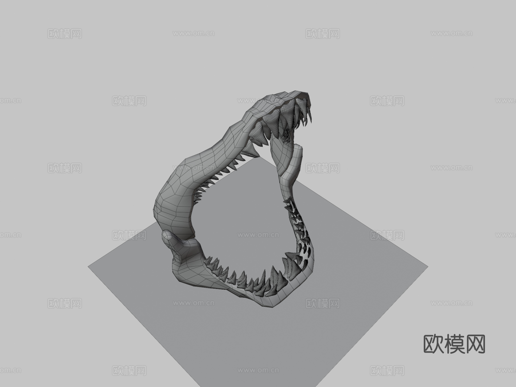 鲨鱼牙su模型下载（渲染图3）