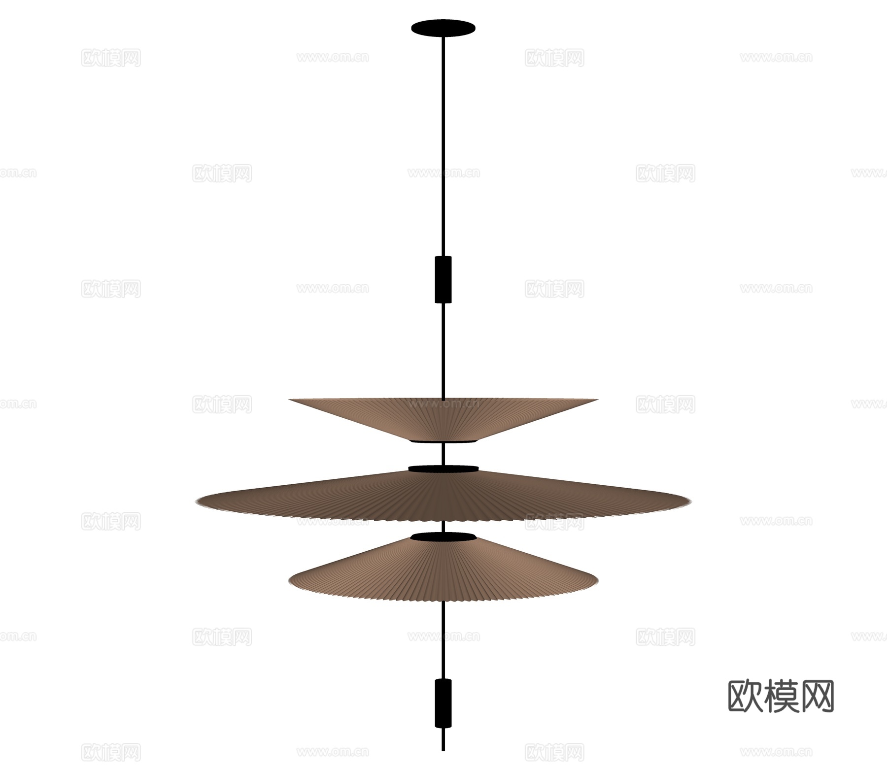 新中式吊灯su模型下载（渲染图2）