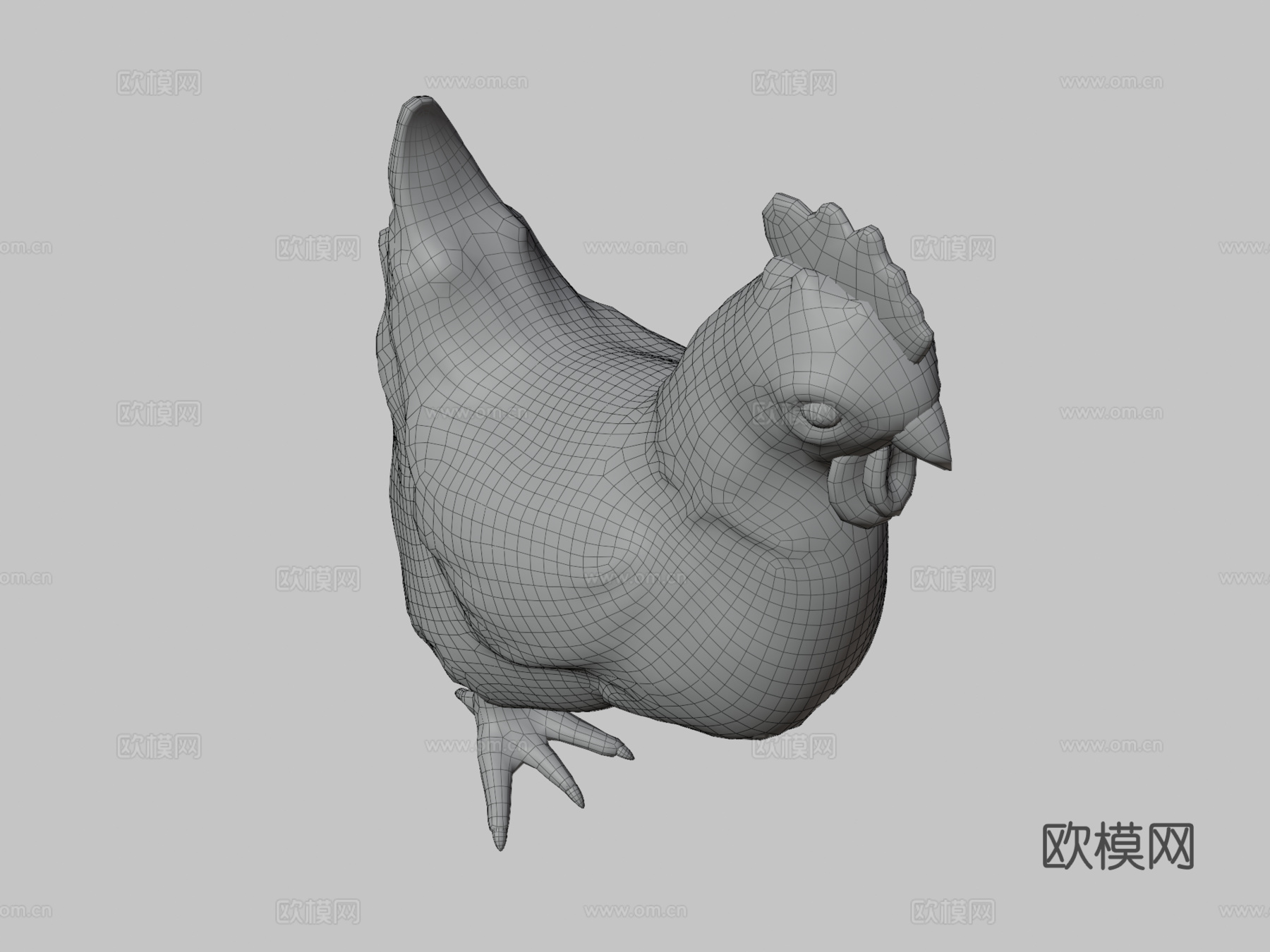 小鸡伙伴su模型下载（渲染图3）