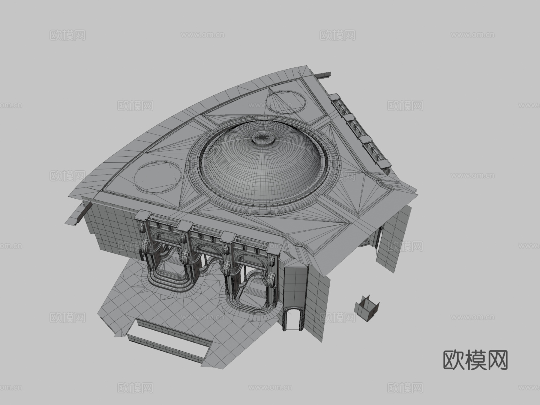 游乐时光剧院地图su模型下载（渲染图3）
