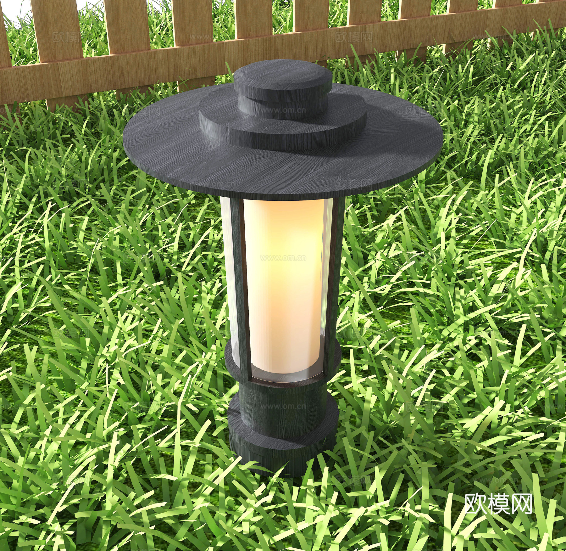 现代户外灯su模型下载（渲染图1）