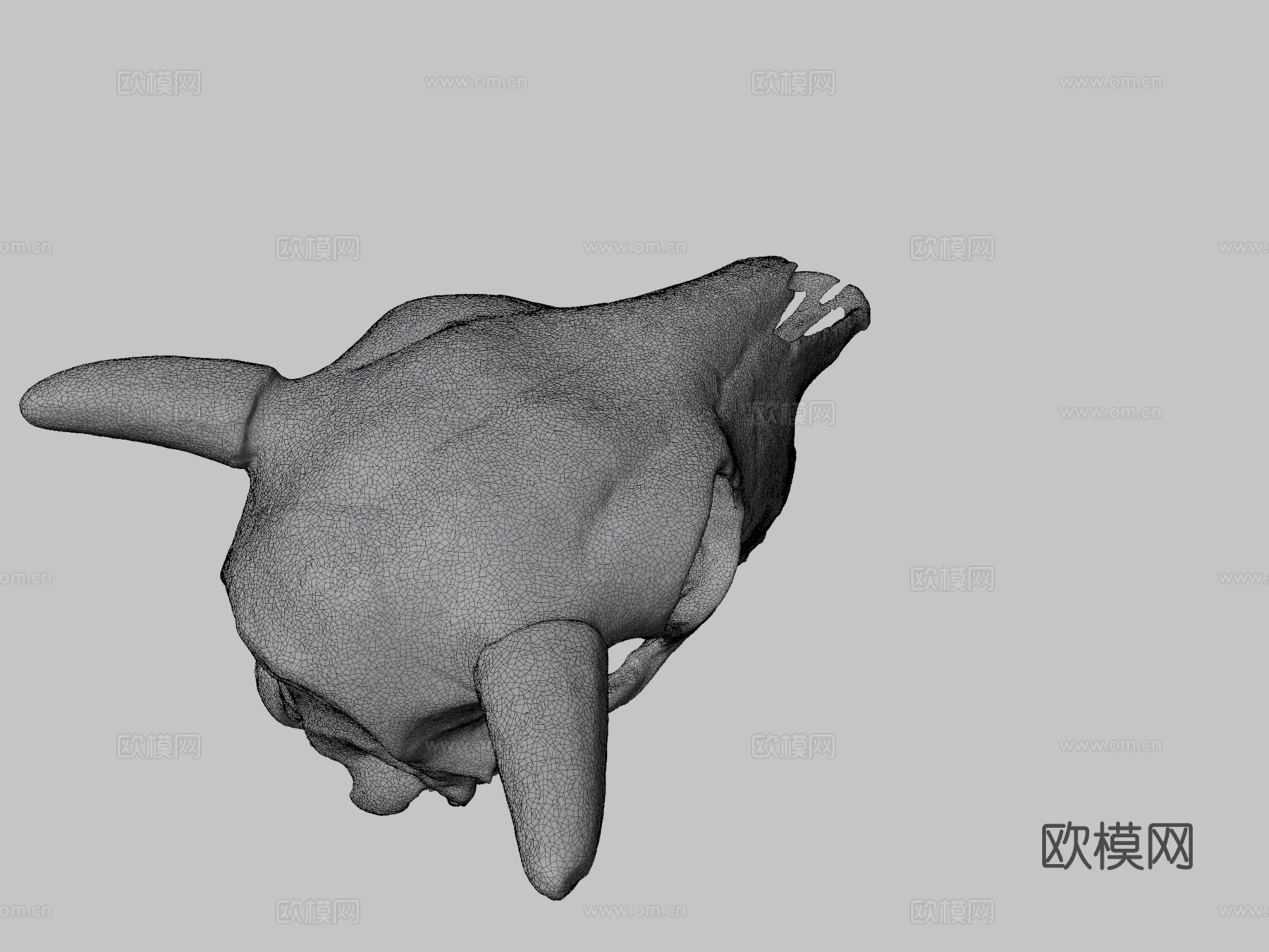 小野牛头骨su模型