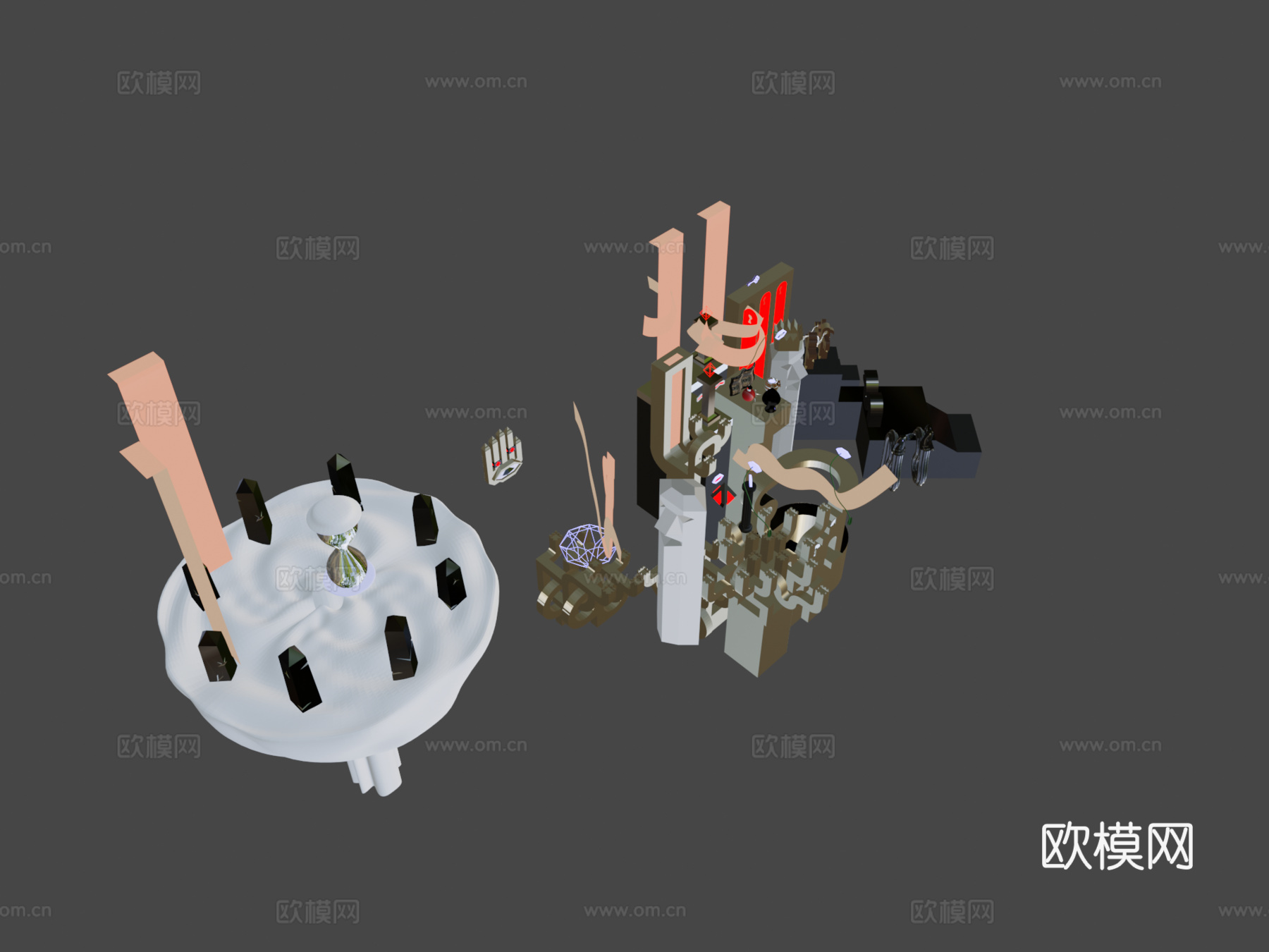 风洞全动画su模型