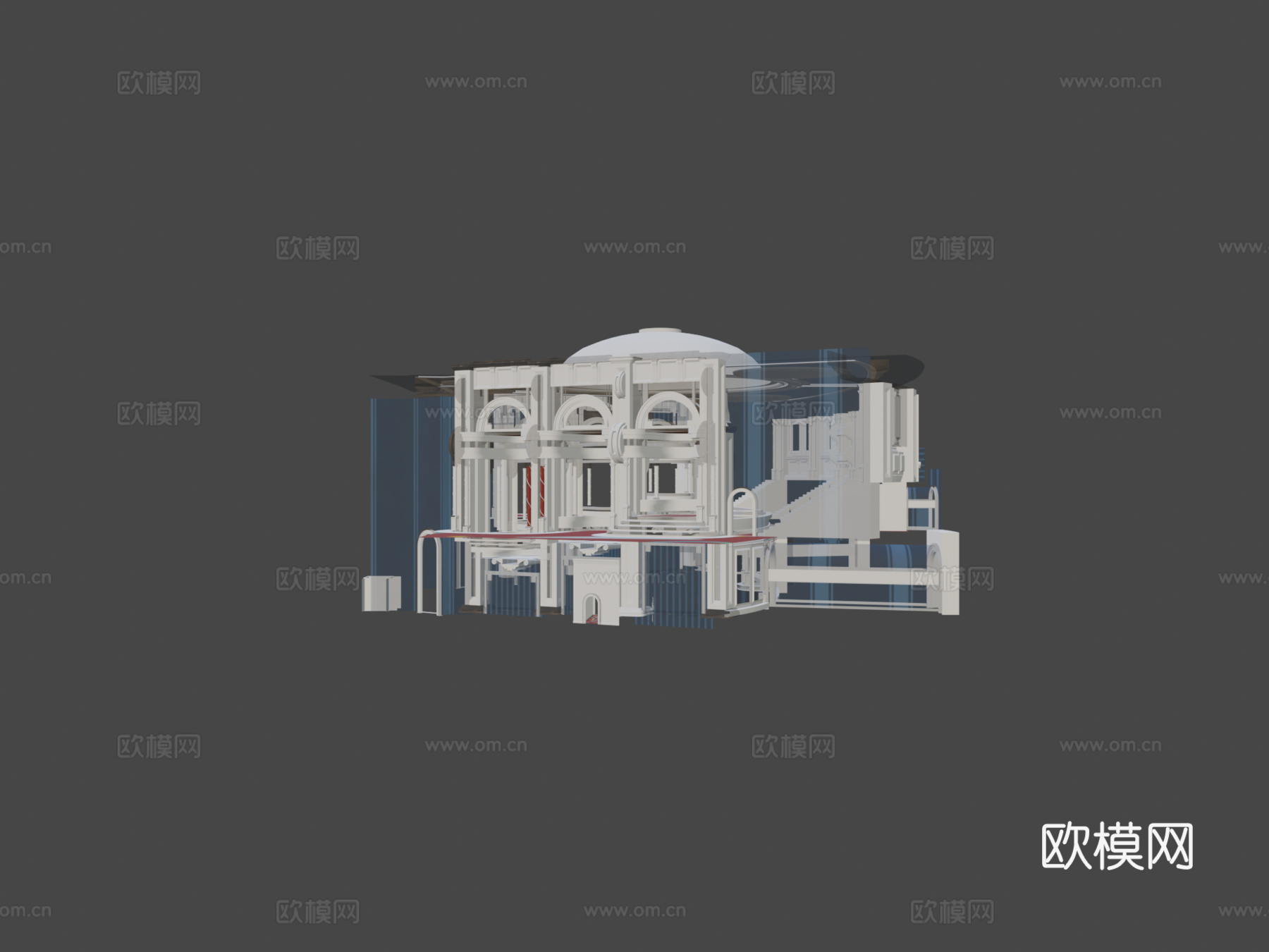 游乐时光剧院地图su模型下载（渲染图5）