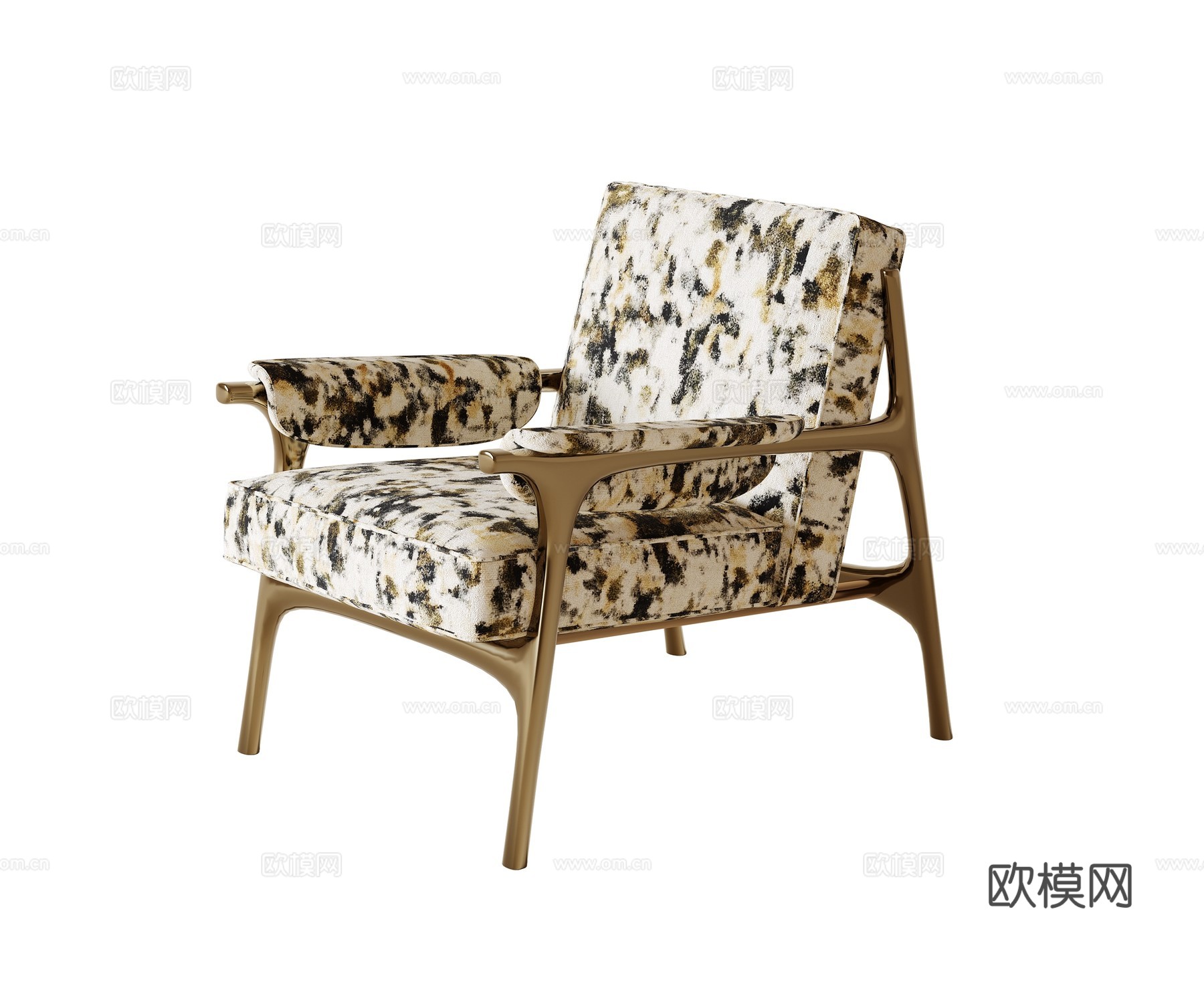 意式轻奢休闲椅3d模型下载