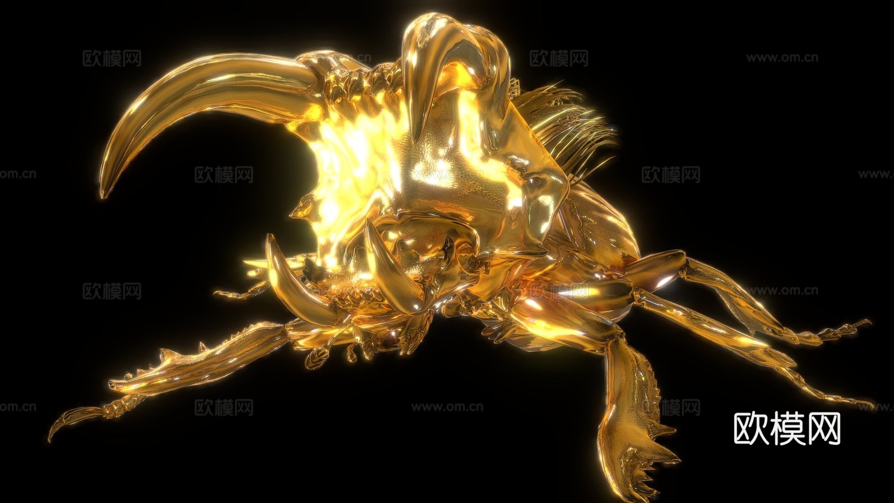 金色虎甲虫su模型