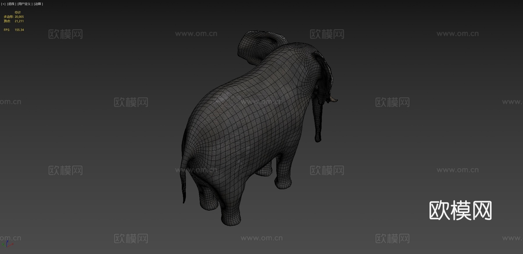 非洲象su模型下载（渲染图4）