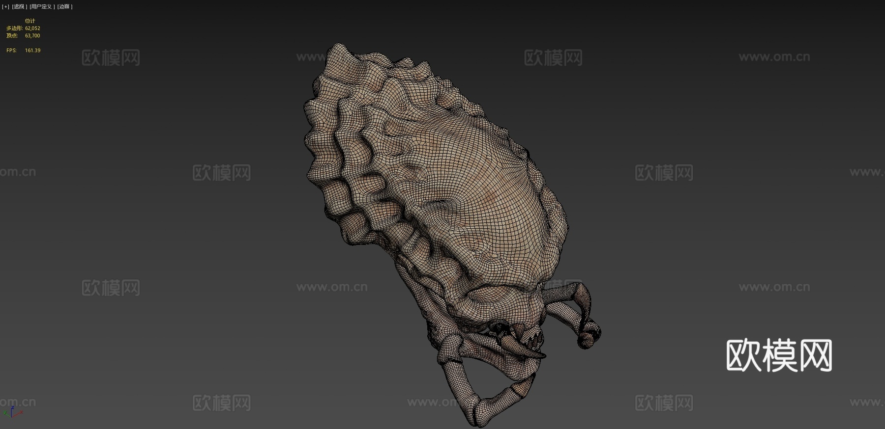 掠食者头骨su模型