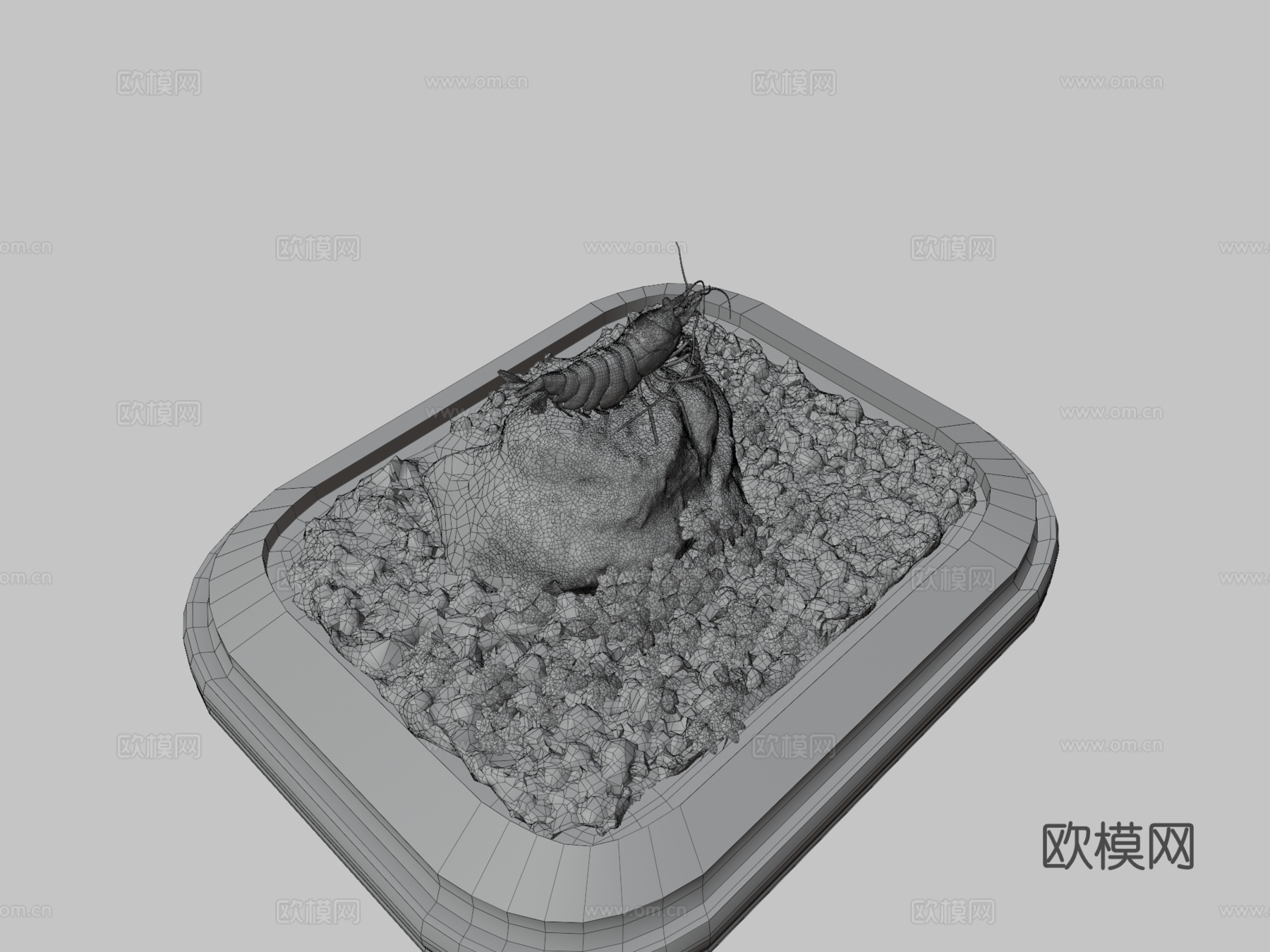 樱花虾完整场景su模型下载（渲染图3）