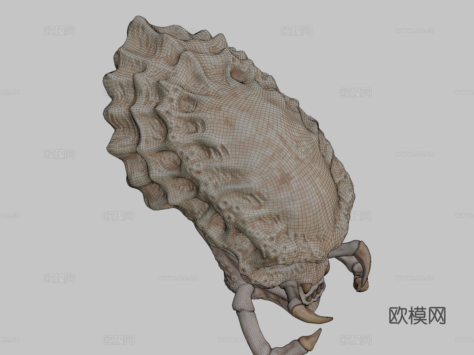 掠食者头骨su模型