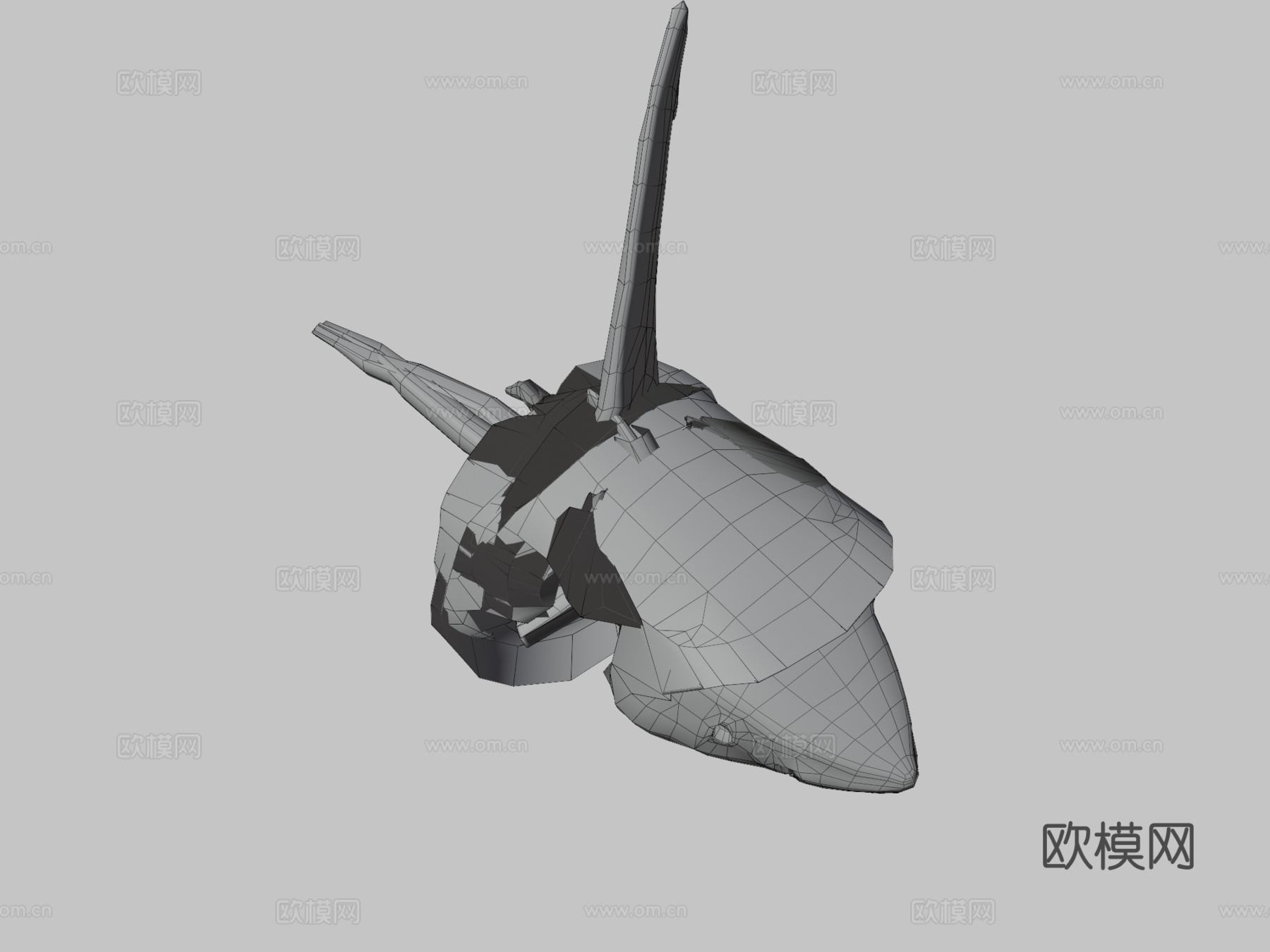 大白鲨噬人鲨su模型