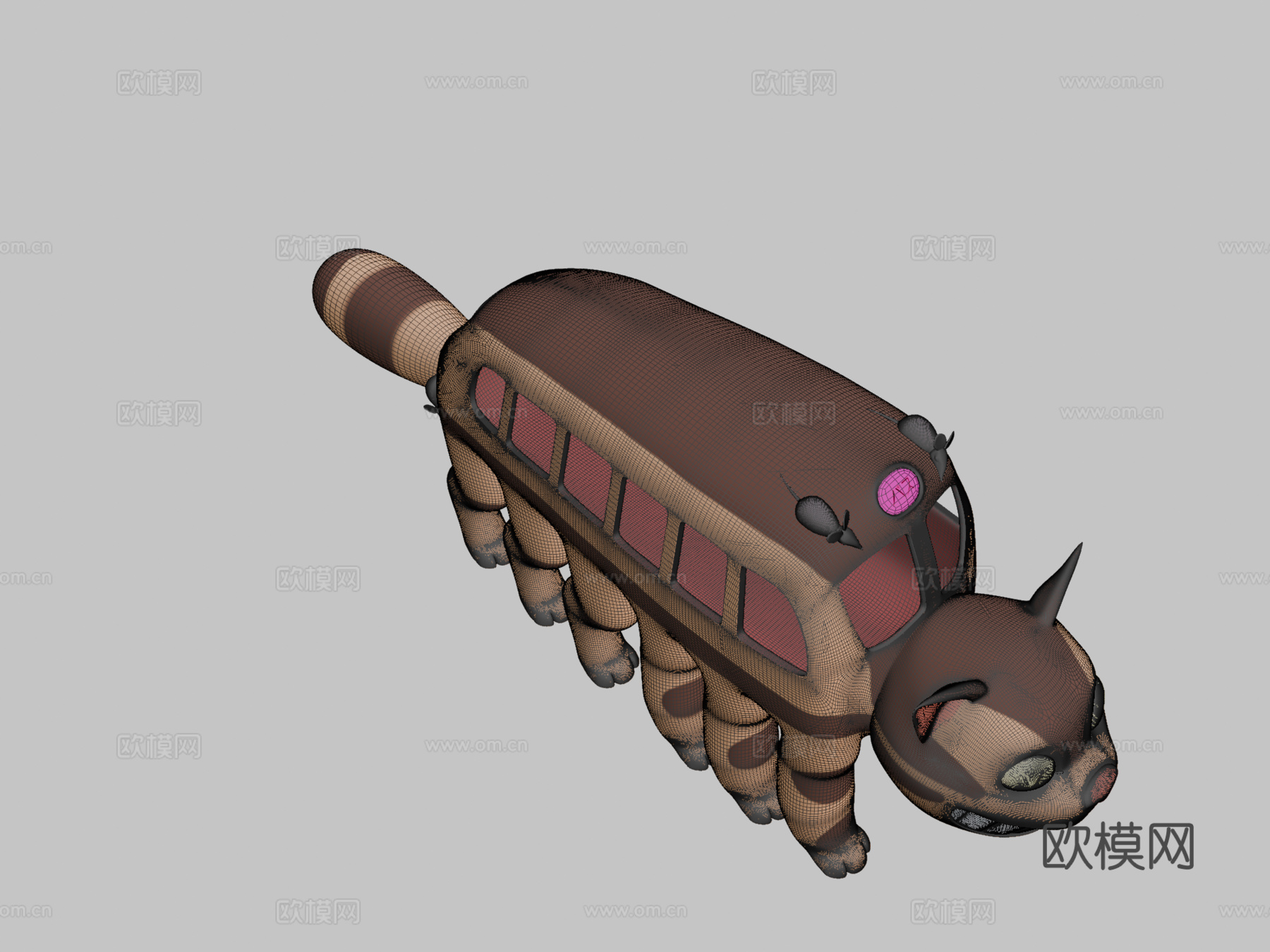 吉卜力猫巴士建模su模型下载（渲染图2）