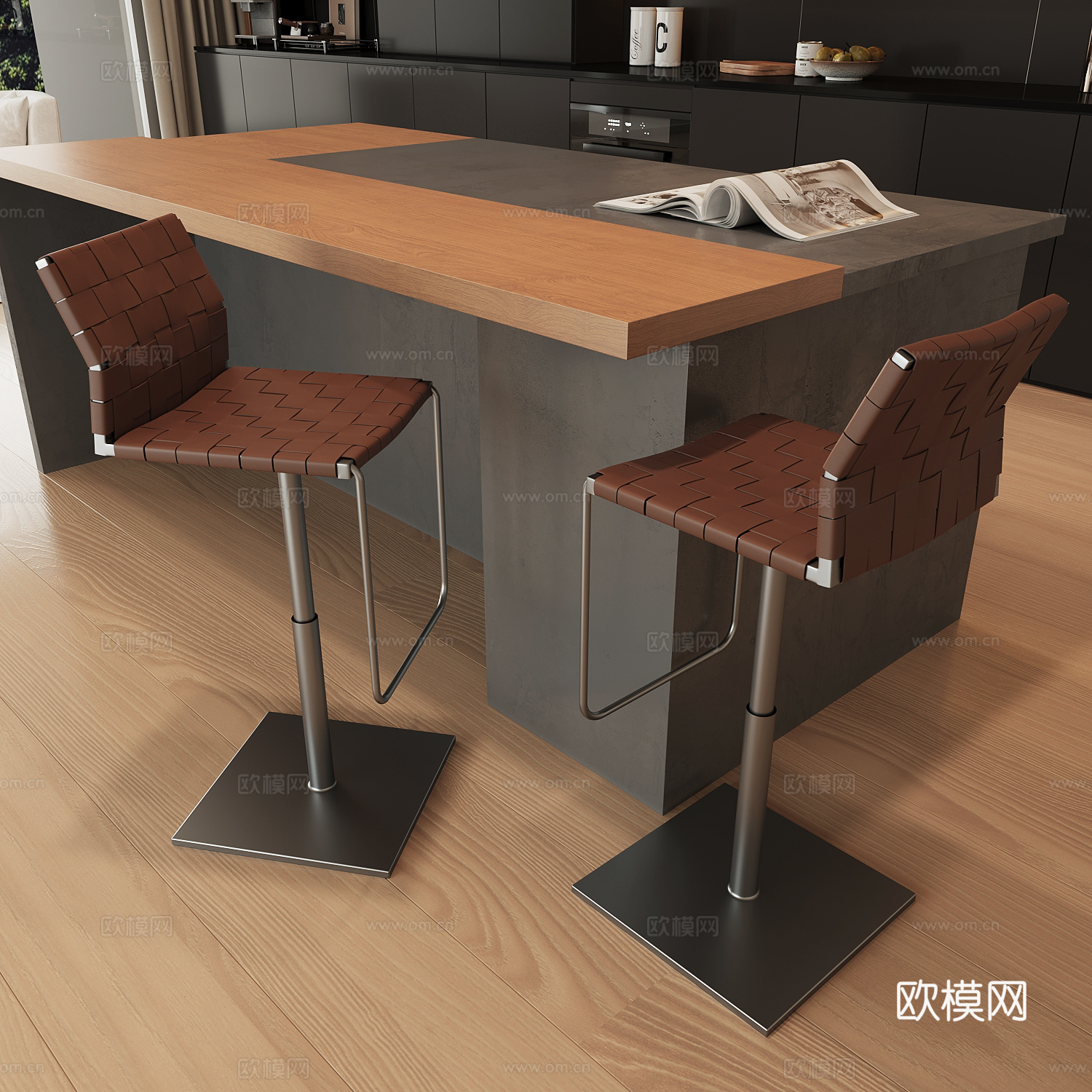 现代吧椅吧凳3d模型下载