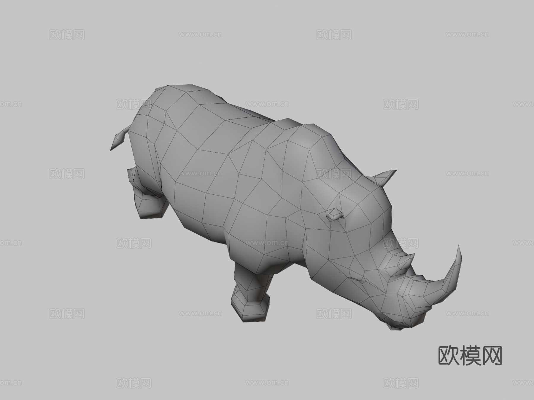 RT幻想坐骑犀牛su模型