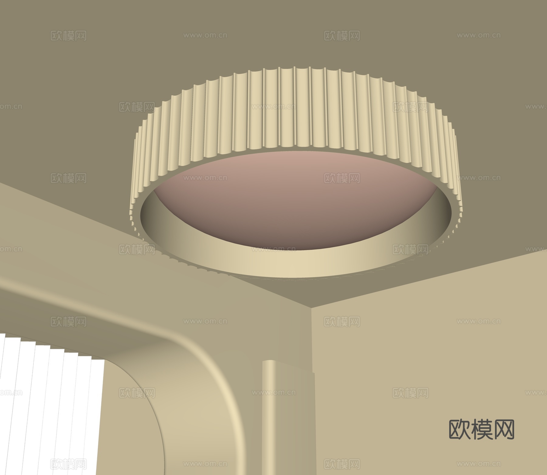 现代吊灯su模型下载（渲染图2）