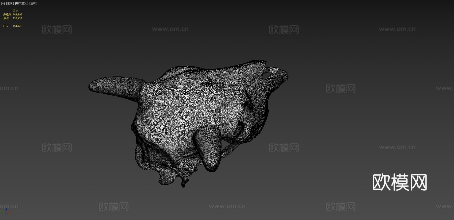 小野牛头骨su模型