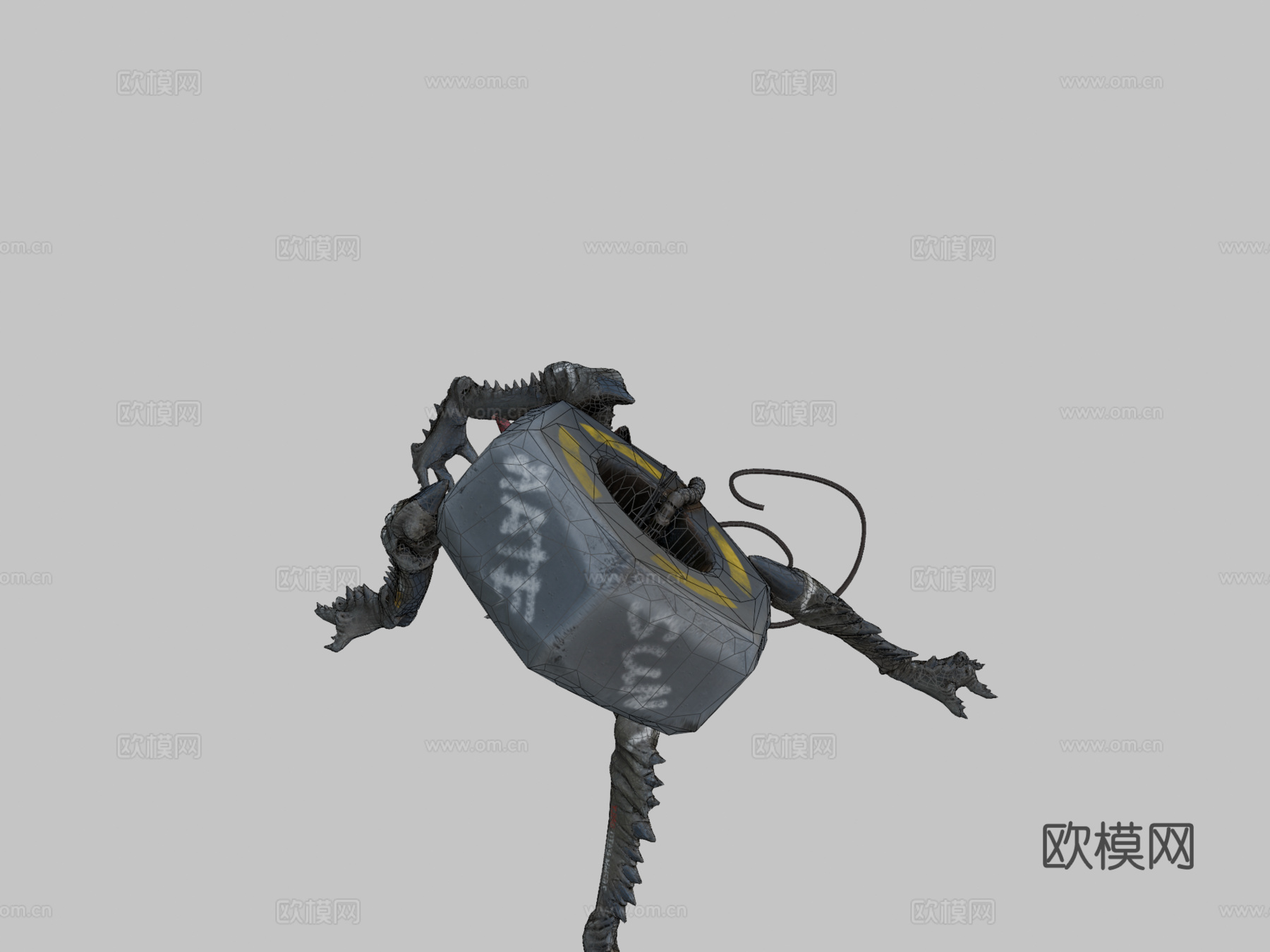 外星机械混合生物su模型下载（渲染图2）