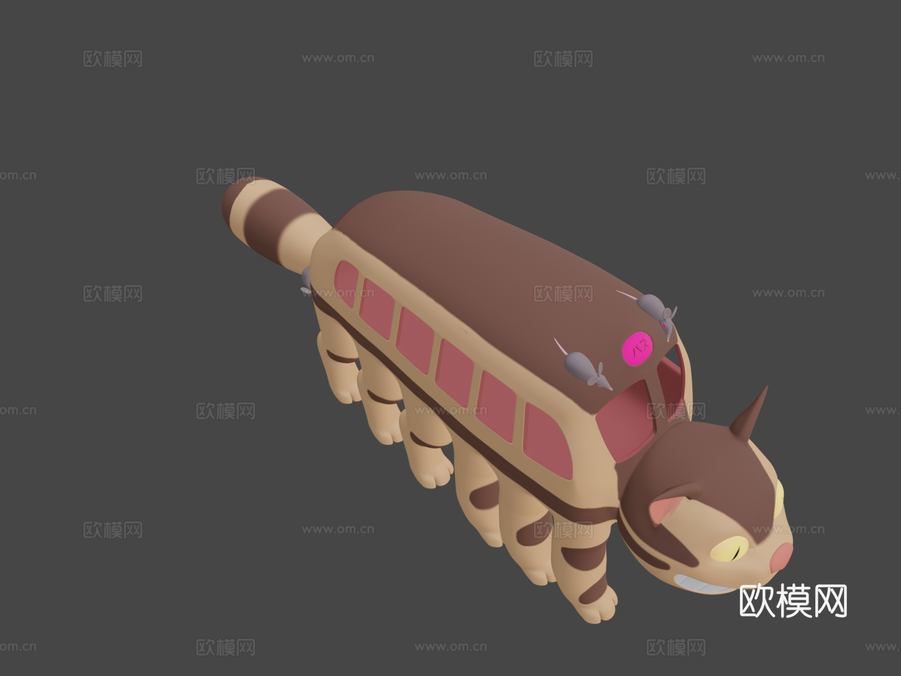 吉卜力猫巴士建模su模型下载（渲染图8）