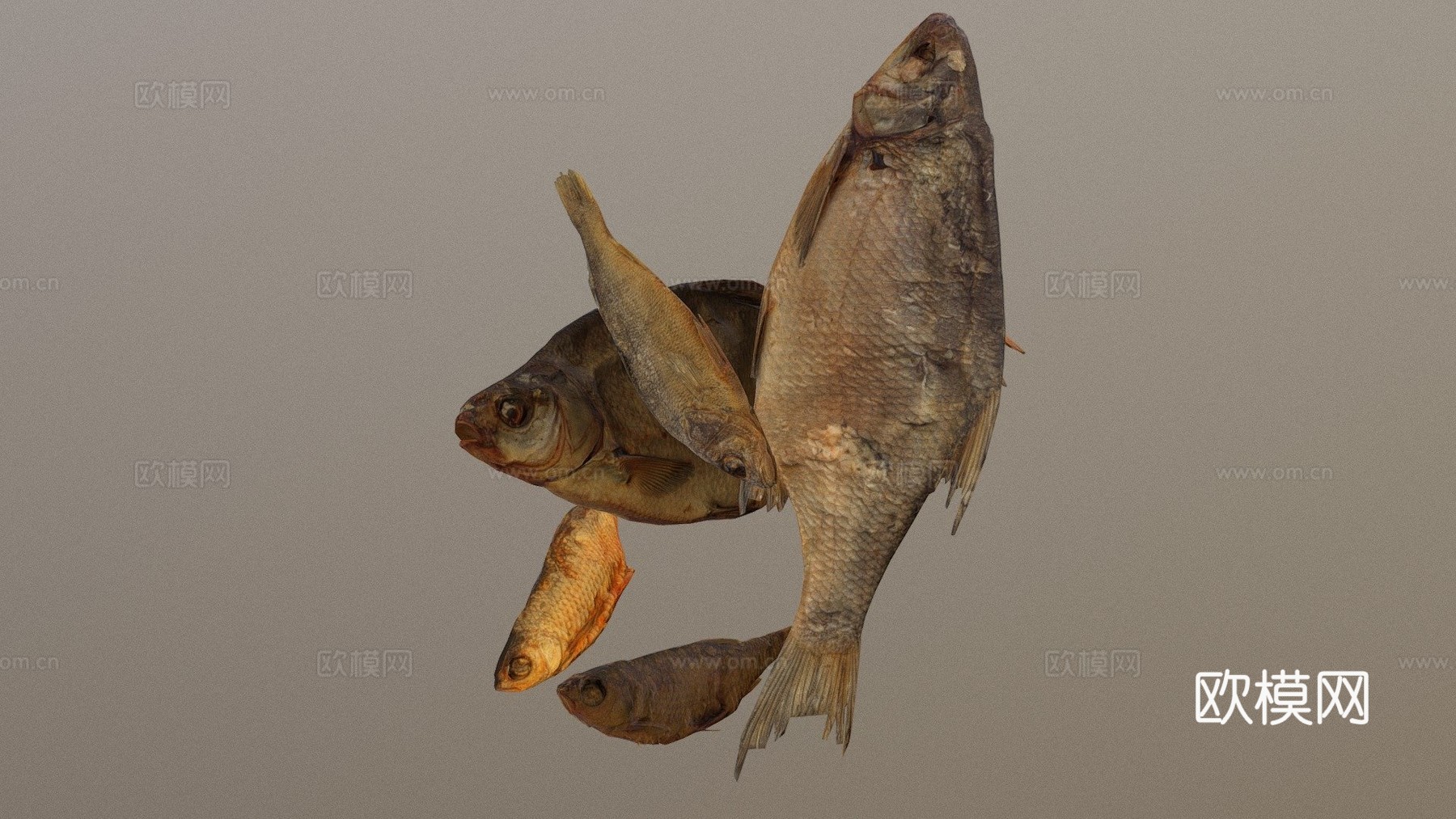 干鱼套装su模型