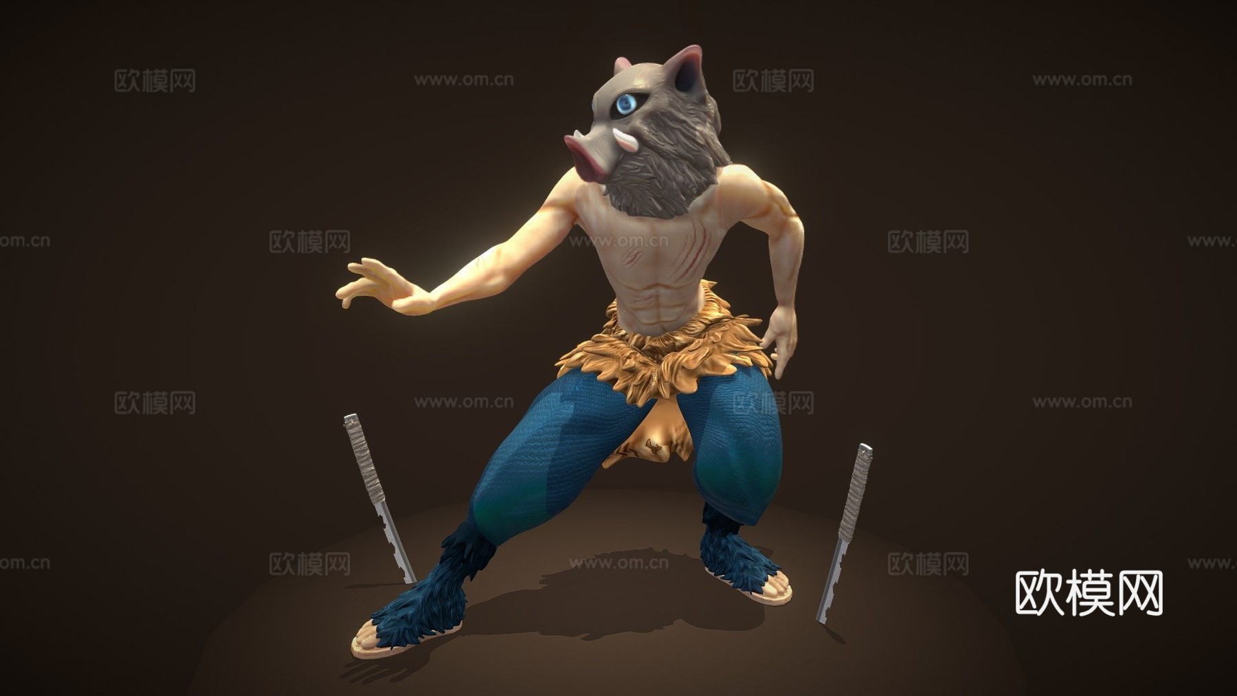 嘴平伊之助su模型