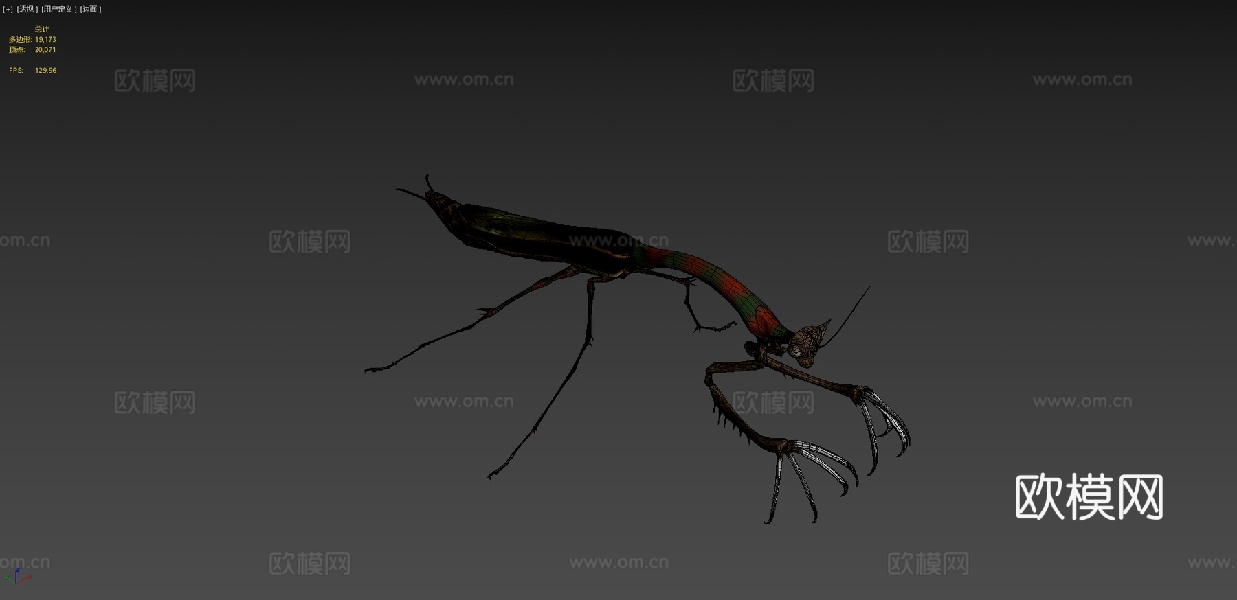 梦魇螳螂su模型下载（渲染图4）