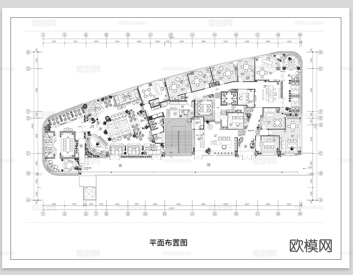 清吧酒馆 CAD平面布置图  音乐餐厅 小酒吧 酒吧餐厅cad施工图