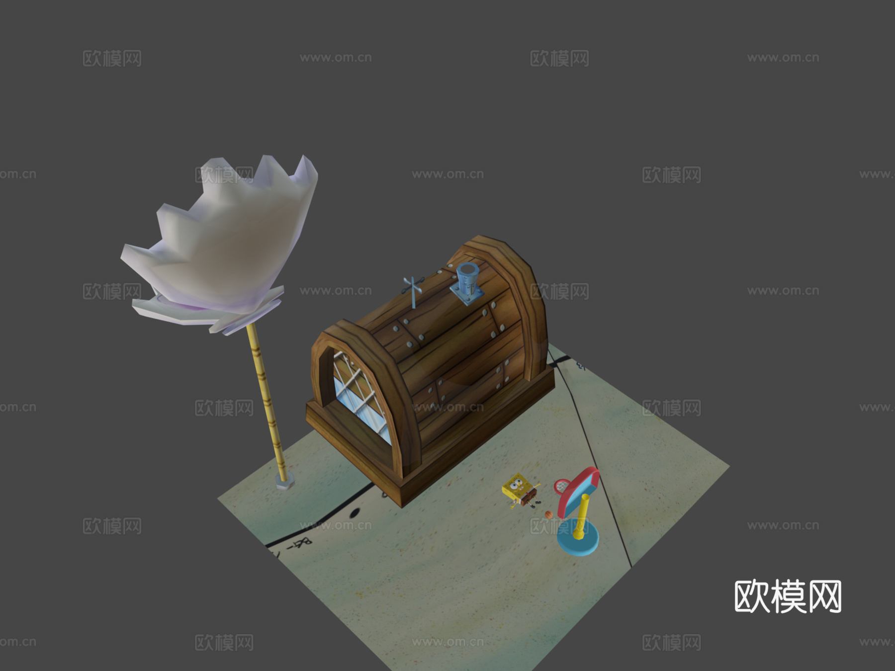 海绵宝宝动画月度清理版su模型