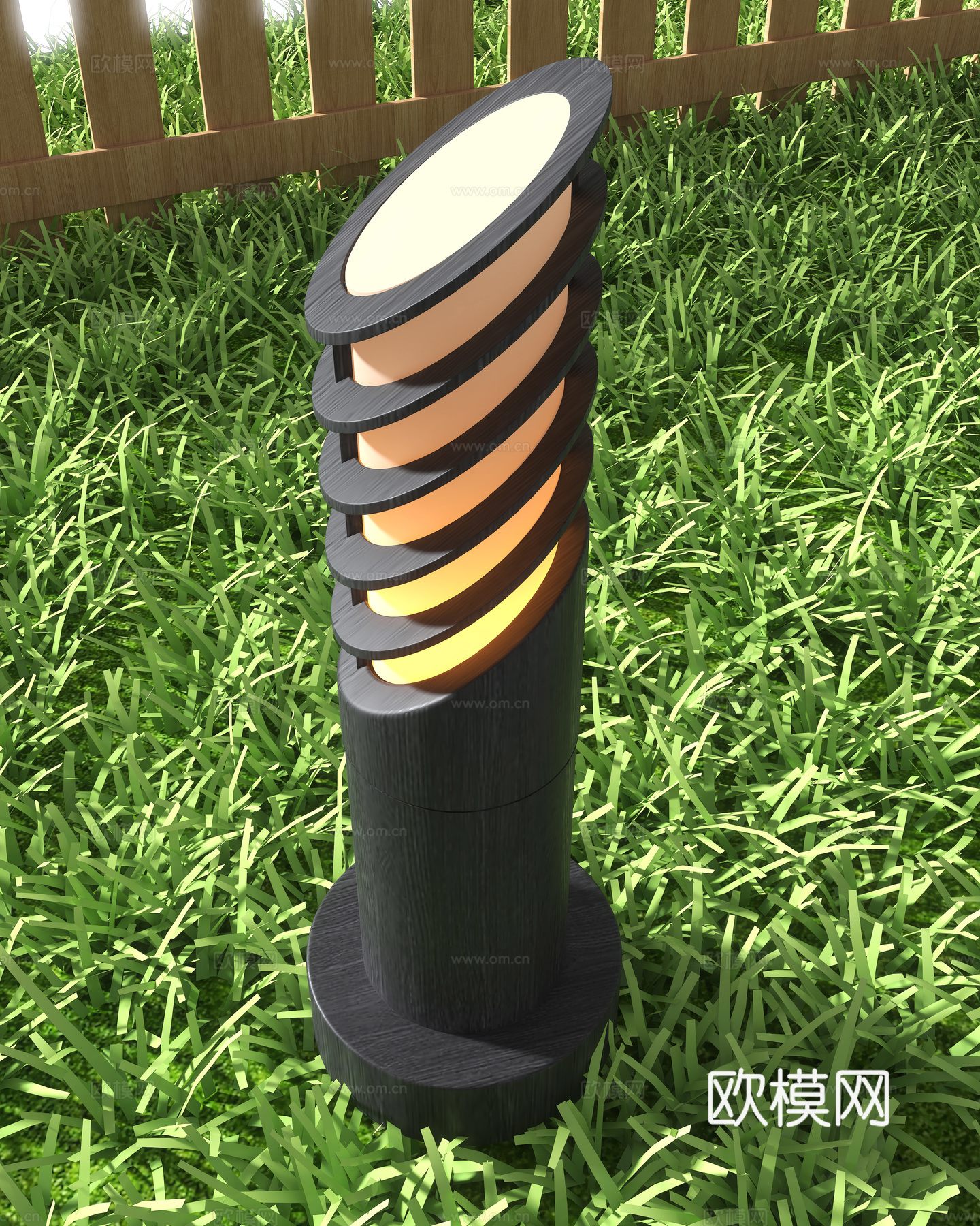 现代庭院灯su模型下载（渲染图1）