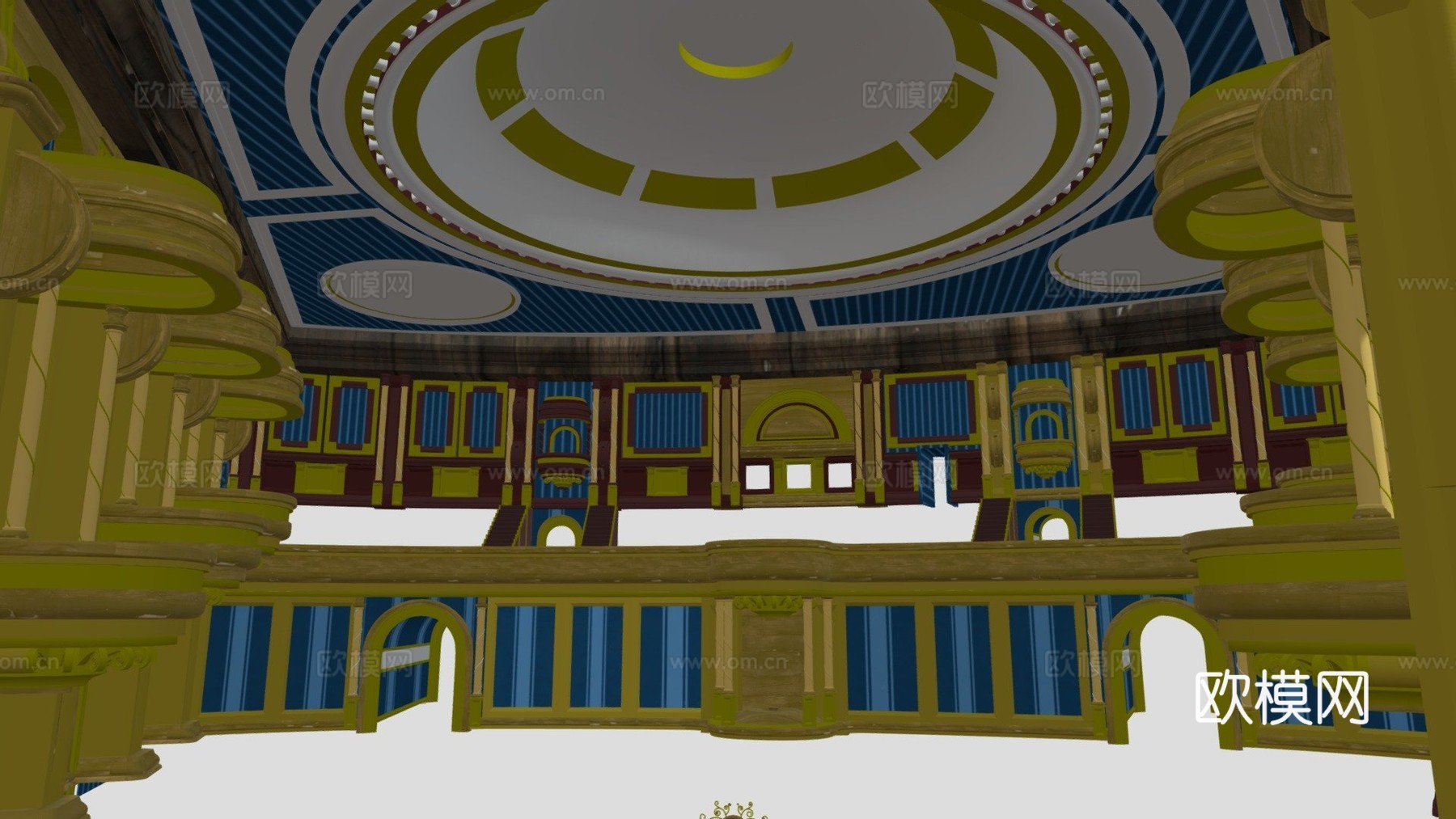 游乐时光剧院地图su模型下载（渲染图1）