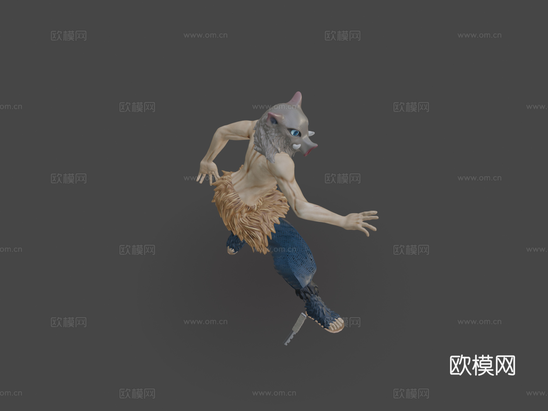 嘴平伊之助su模型