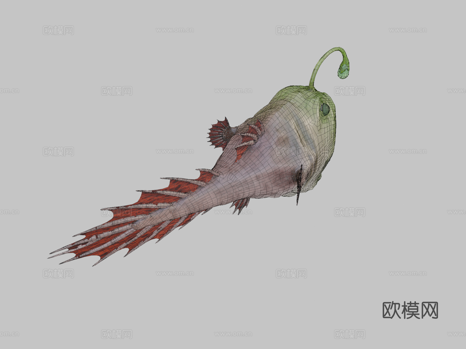 琵琶鱼su模型下载（渲染图2）