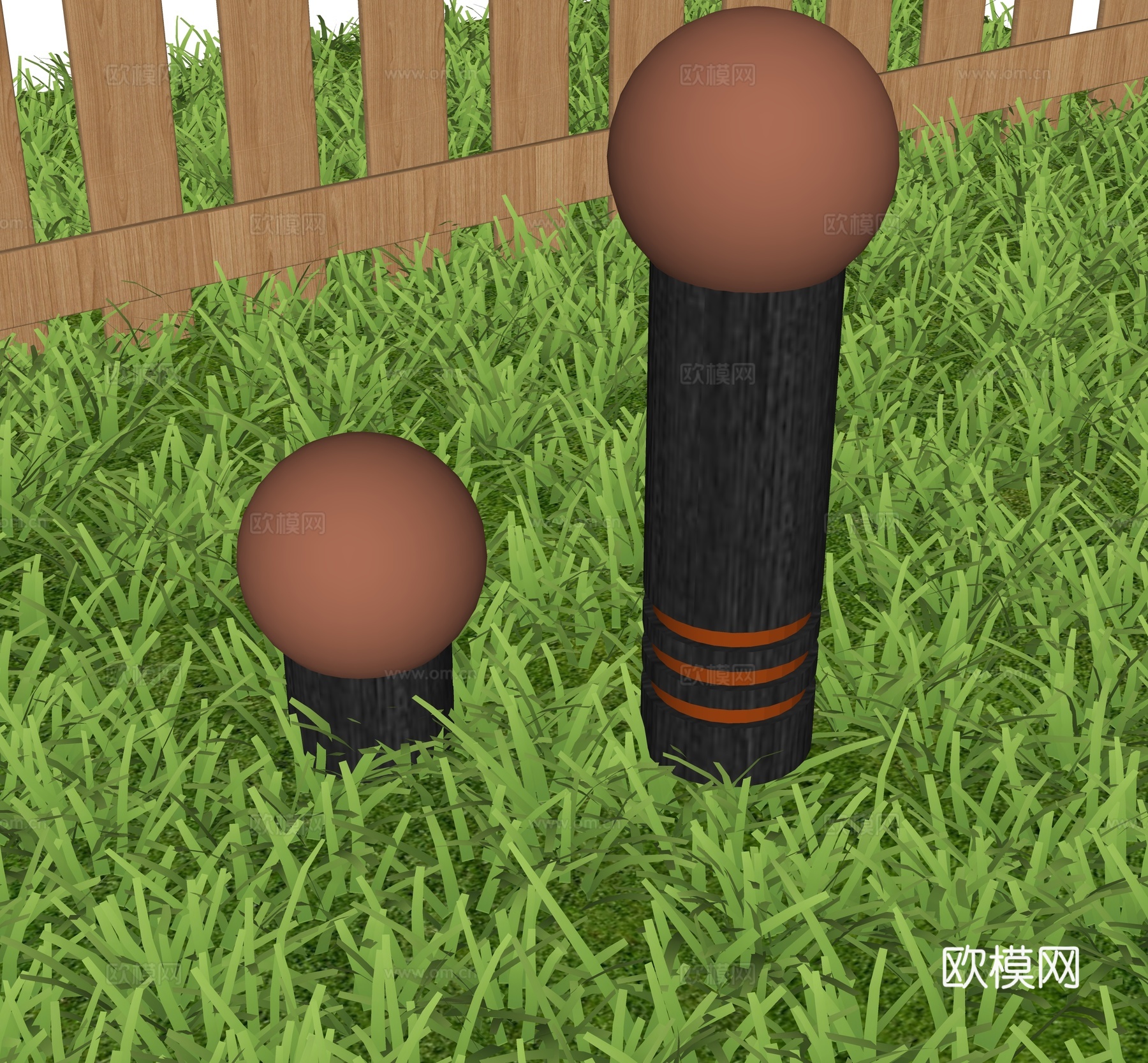 现代户外灯su模型下载（渲染图2）