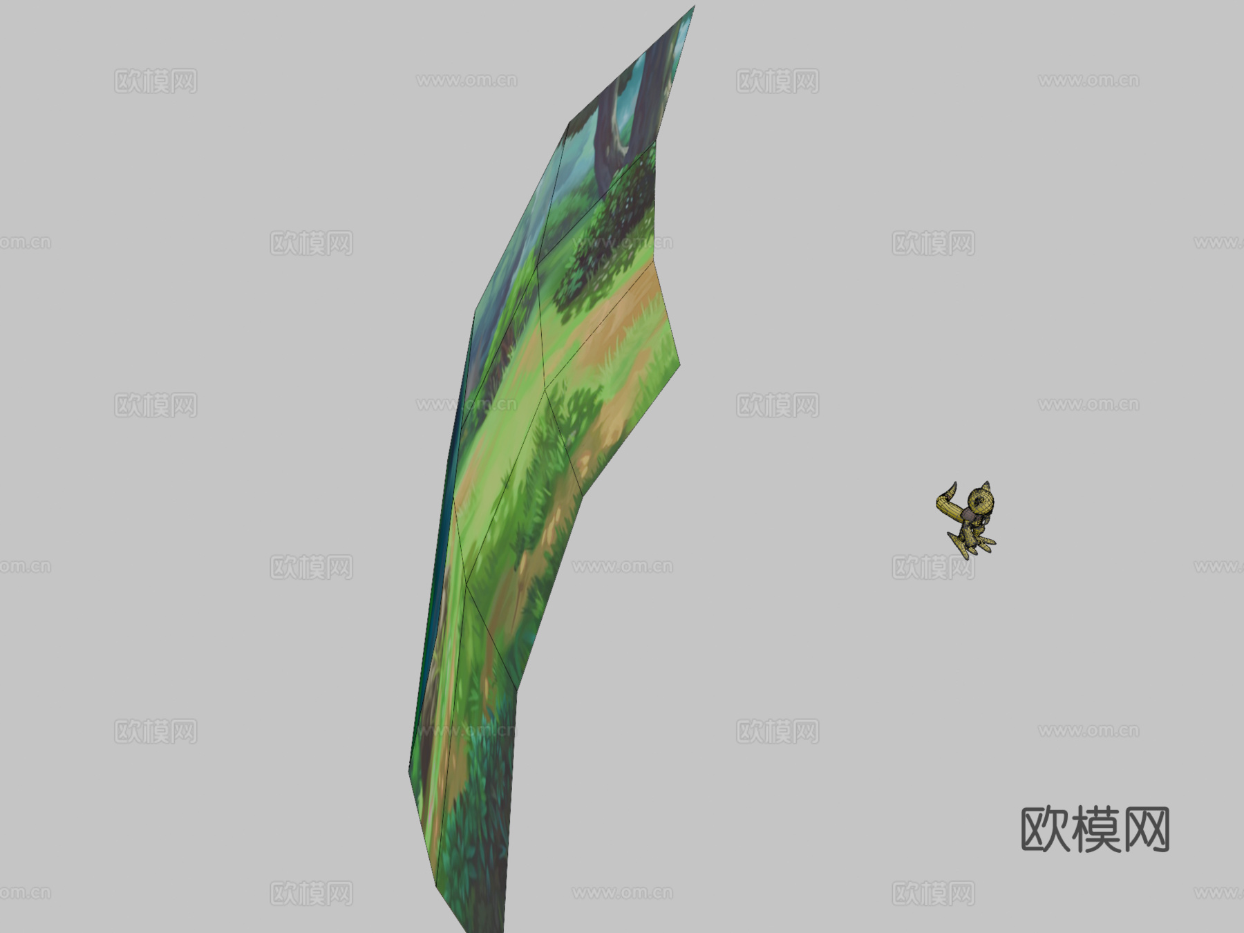 宝可梦凯西粉丝艺术卡通着色器su模型