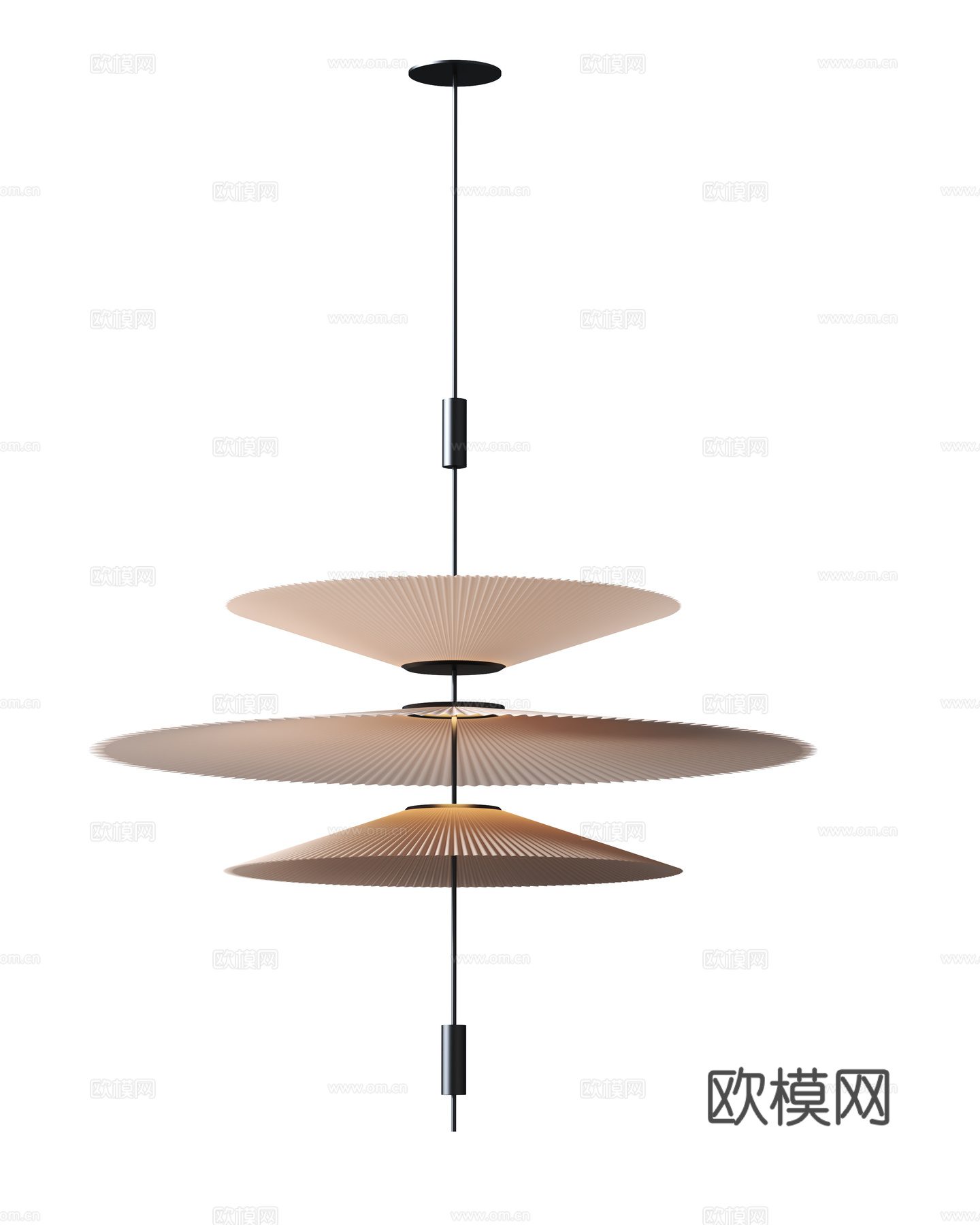 新中式吊灯su模型下载（渲染图1）