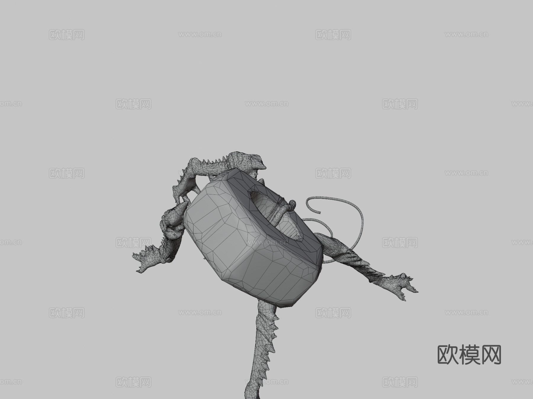 外星机械混合生物su模型下载（渲染图3）